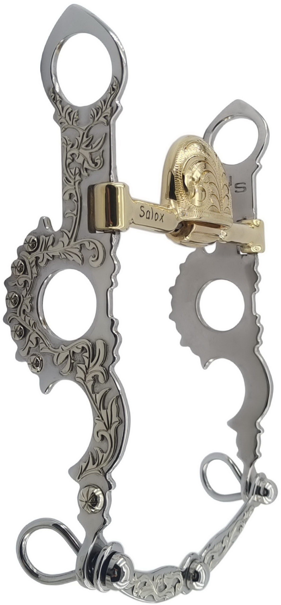 Neue Schule Engraved Ported Santa Barbara Shank with Roller