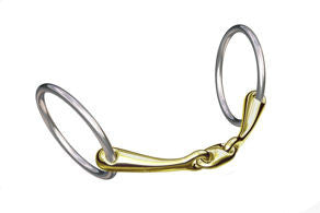 8023 Neue Schule Loose Ring Tranz Angled Snaffle