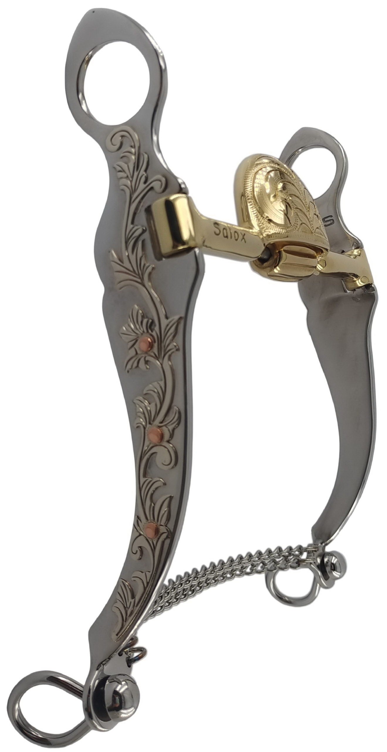 Neue Schule Engraved Ported Nevada Shank with Roller